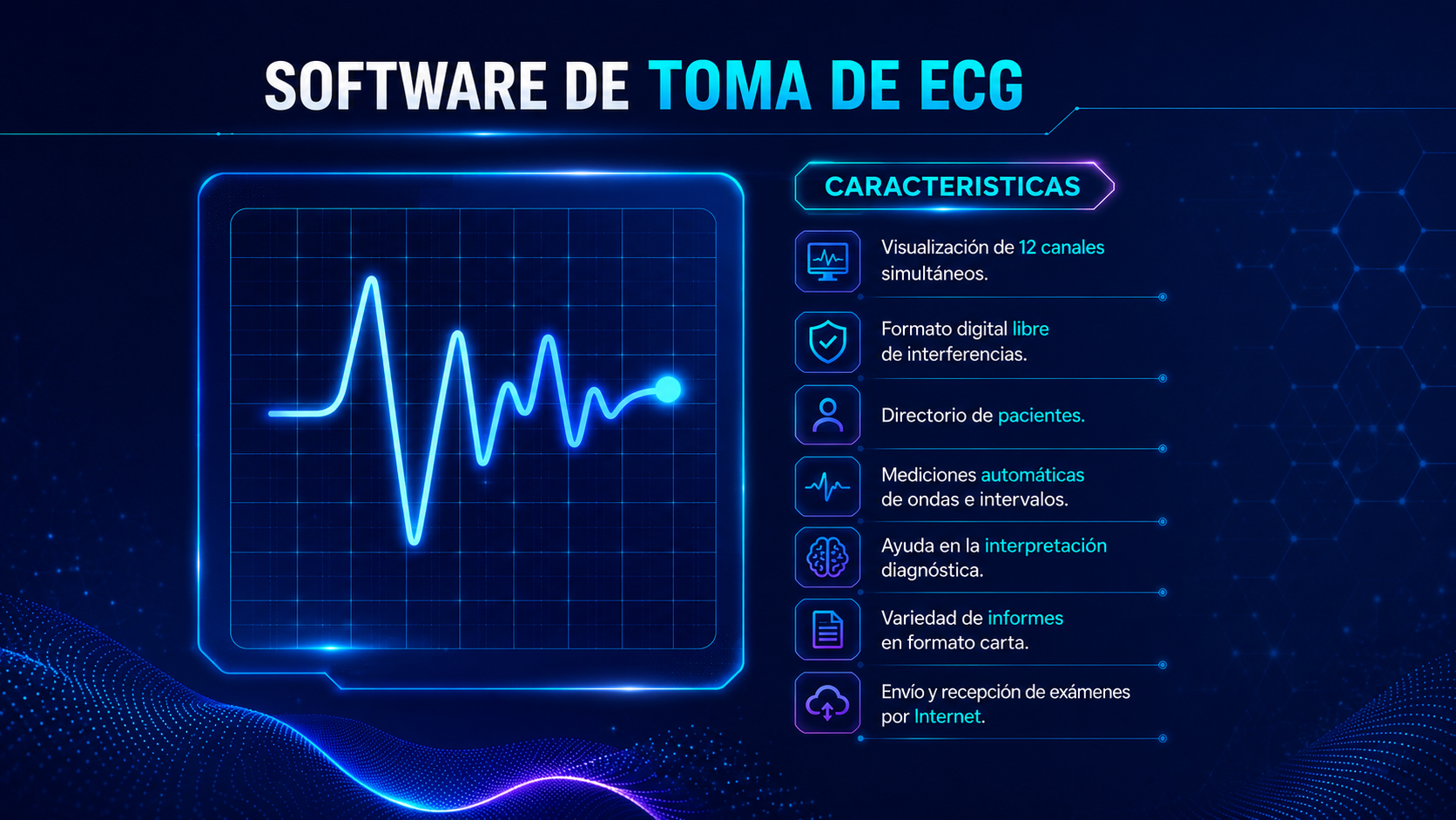 Software DR.ECG, vista 1